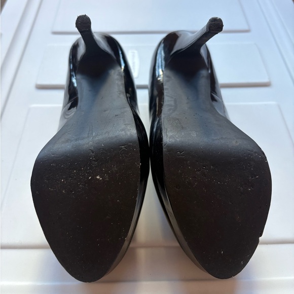 Patent Leather Black Platform Stiletto Heel Pumps - Picture 7 of 11